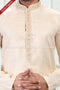 Designer Beige/Off-white Color Linen Cotton Fabric Mens Kurta Pajama PAWDAC2125