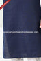 Designer Blue/Off-white Color Linen Cotton Fabric Mens Kurta Pajama PAWDAC2134