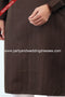 Designer Coffee/Off-white Color Fancy Silk Fabric Mens Kurta Pajama PAWDAC2163