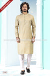 Designer Two-tone Yellow-Sky Blue/Off-white Color Fancy Silk Fabric Mens Kurta Pajama PAWDAC2169